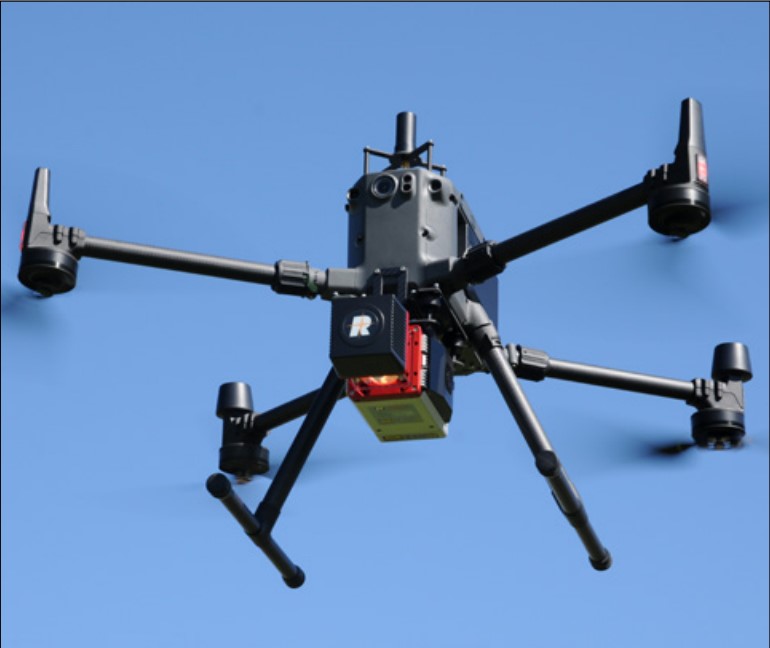 RIEGL miniVUX 3UAV UAV-LiDAR system forward view