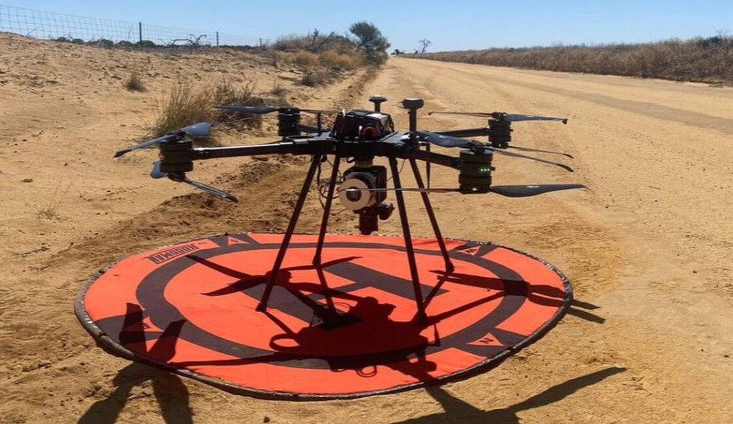 Surveyor32 UAV-LiDAR system on landing pad
